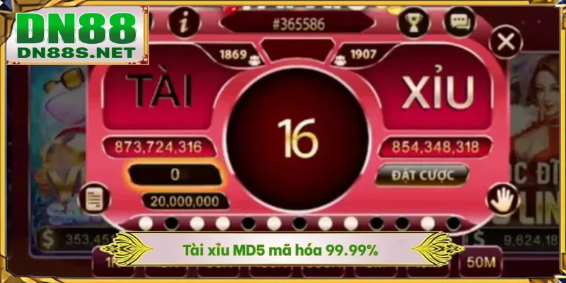 Tài xỉu MD5 mã hóa 99.99%